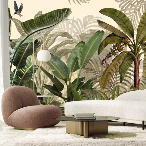 Fototapete Exotische Grünpflanzen im Dschungel