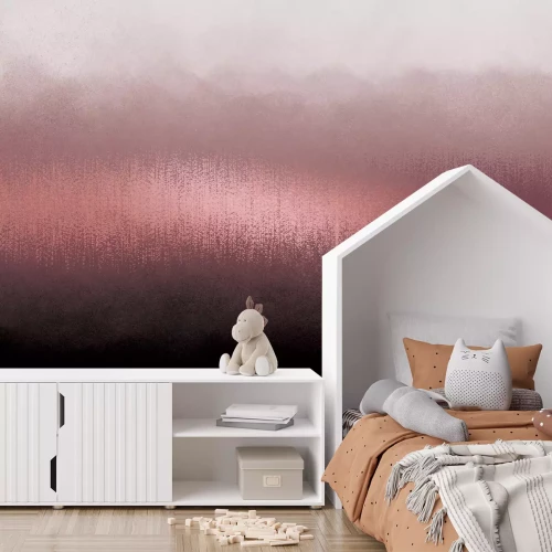 Fototapete Rosa Farbverlauf mit schimmernder Verzierung