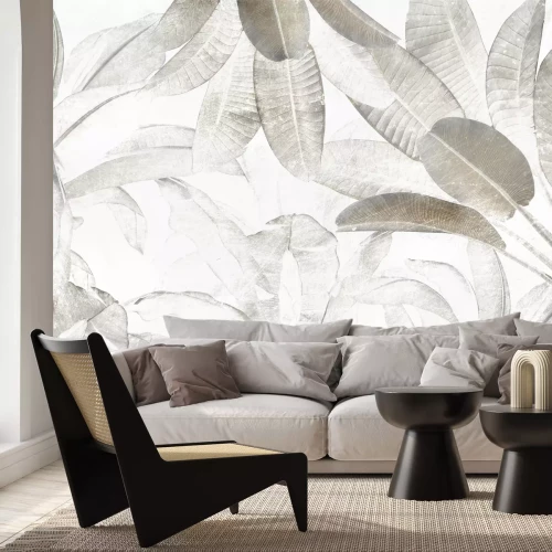 Fototapete Vintages tropisches Blättermuster