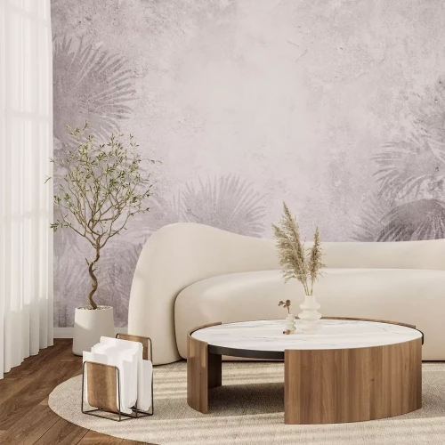 Fototapete Exotische Vegetation auf konkretem Hintergrund