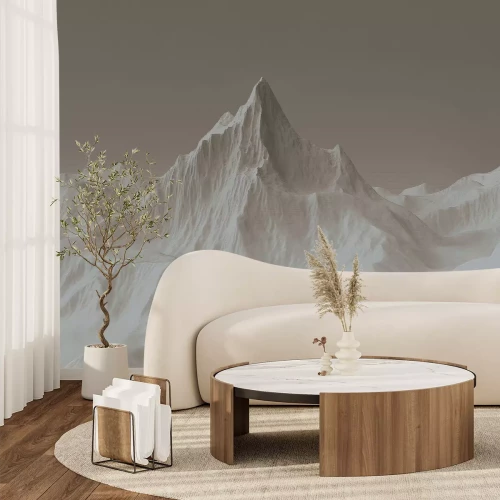 Fototapete Abstrakte 3D-Berglandschaft