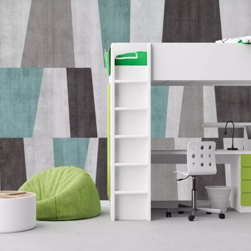 Fototapete Graues und blaues geometrisches Muster mit Textur