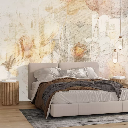 Fototapete Fototapete Aquarellblumen