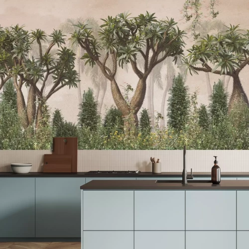 Fototapete Vintage Redwood-Wald