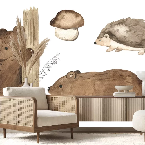 Sticker Aquarell-Waldtiere