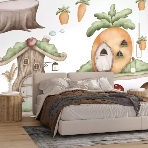 Sticker Aquarell-Märchenhäuser für Kinder