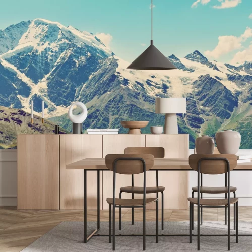 Fototapete Winterliches Bergpanorama