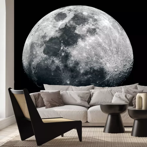 Fototapete Foto vom kontrastreichen Vollmond