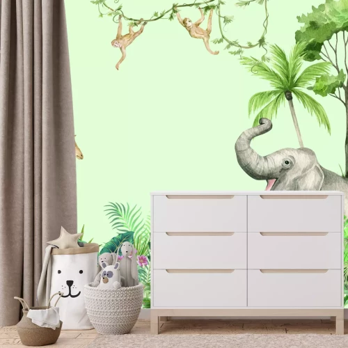 Fototapete Eine märchenhafte Komposition eines tropischen Dschungels