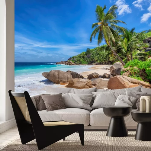 Fototapete Eine exotische Bucht mit weißem Sand