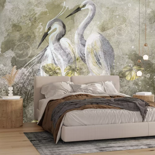 Fototapete Reiher in einem abstrakten Ansatz V3