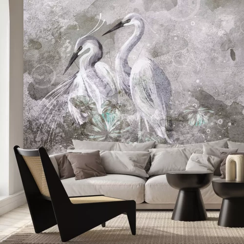 Fototapete Reiher in einem abstrakten Ansatz V2