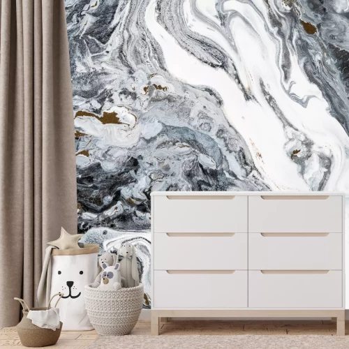 Fototapete Abstrakter Marmor in Grau