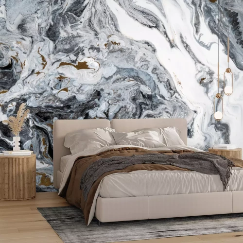 Fototapete Abstrakter Marmor in Grau