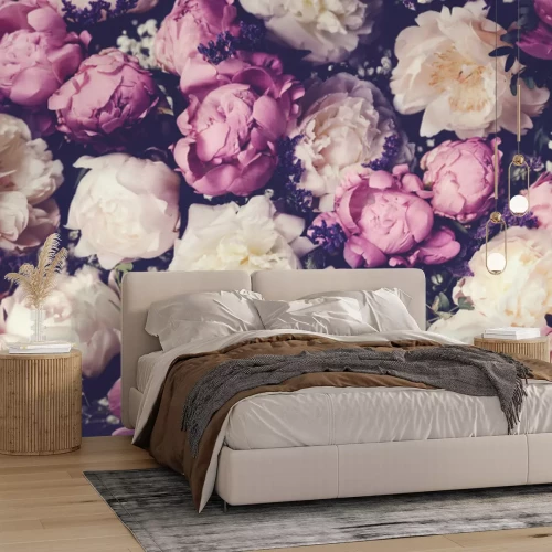 Fototapete Blumiger Hintergrund im Retro-Stil