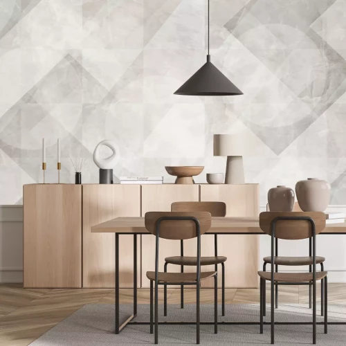 Fototapete Geometrisches Formenmuster auf einem Marmorhintergrund