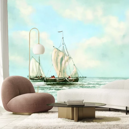 Fototapete Segelboote auf ruhigem Meer