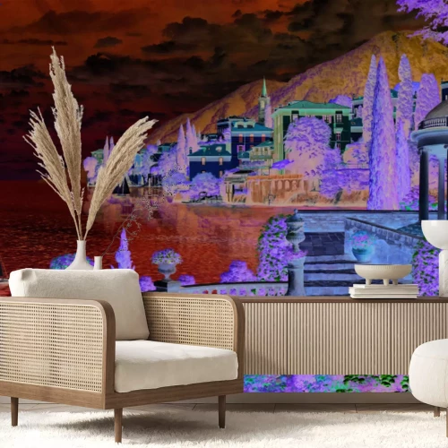 Fototapete Malerische Landschaft mit Bergblick