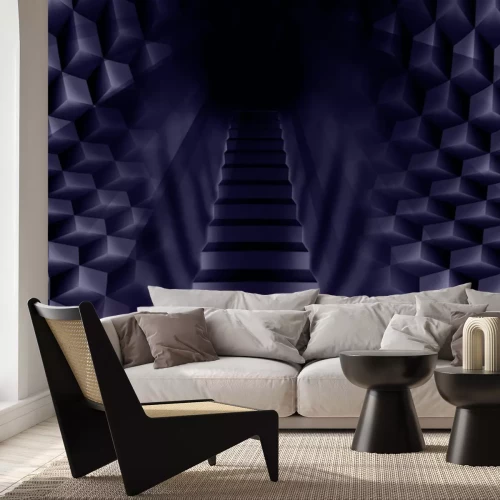 Fototapete Dreidimensionale Treppen zum hellen Licht hin