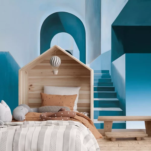 Fototapete Treppen in einer minimalistischen geometrischen Komposition