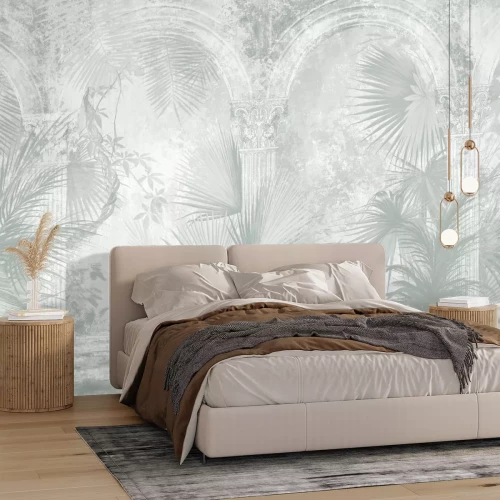 Fototapete Antike Bögen mit tropischer Vegetation