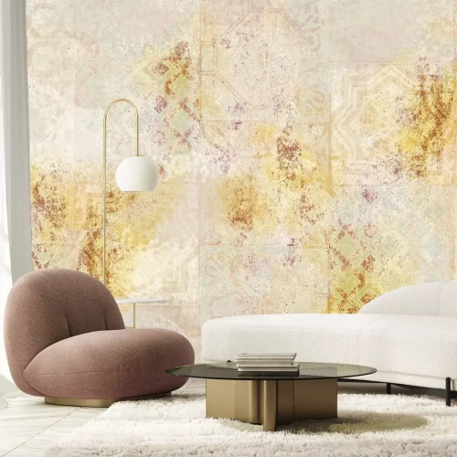 Fototapete Zierliches Ornament mit goldener Verzierung