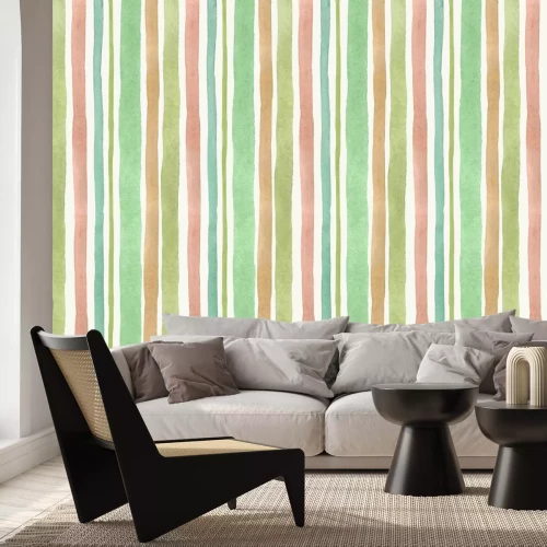 Fototapete Geometrisches Muster mit bunten Streifen