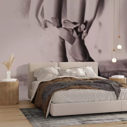 Fototapete Frau, die in Ballettschuhen tanzt