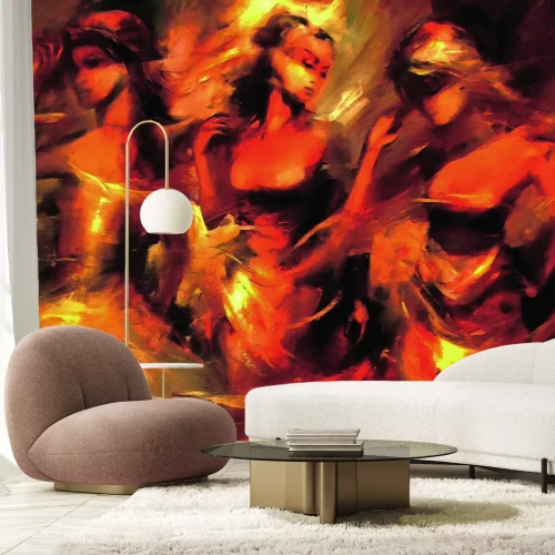 Fototapete Attraktive Frauen in Rot