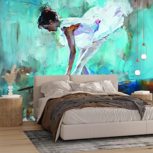 Fototapete Ballerina in Aquarell gemalt