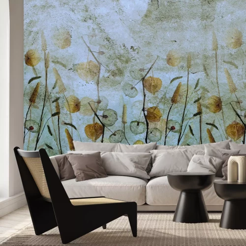 Fototapete Wilde Wiese mit Herbstvegetation