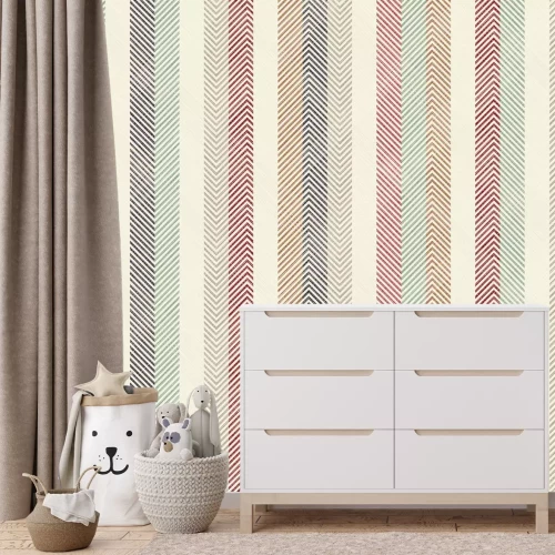 Fototapete Bunte Chevron-Streifen