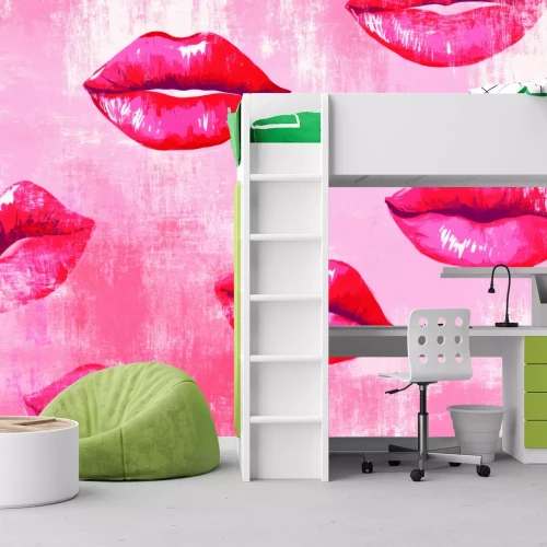 Fototapete Saftige rote Lippen