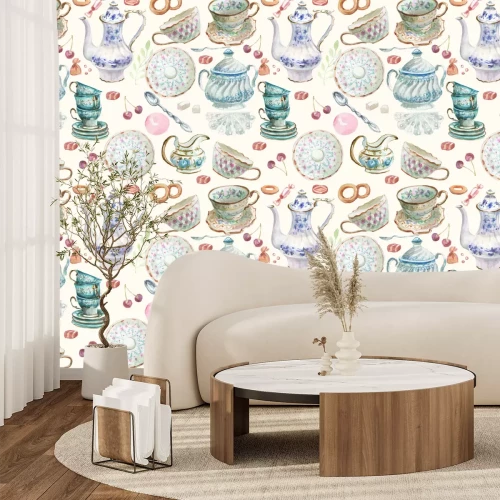 Fototapete Rustikale verzierte Porzellan