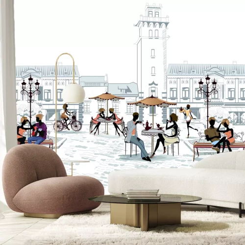 Fototapete Menschen, die Zeit in der Stadt verbringen