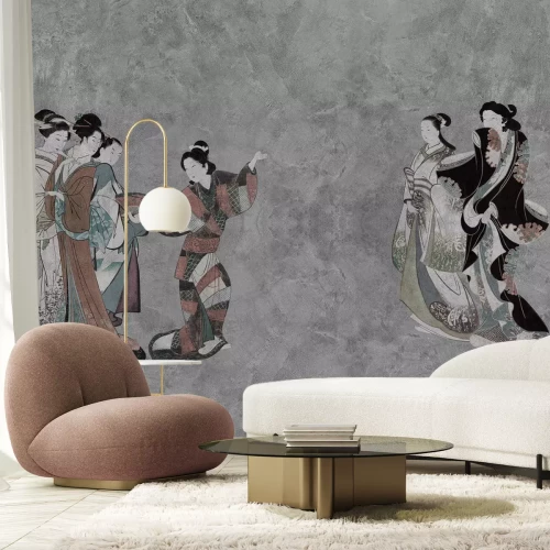 Fototapete Frauen in klassischen japanischen Kimonos