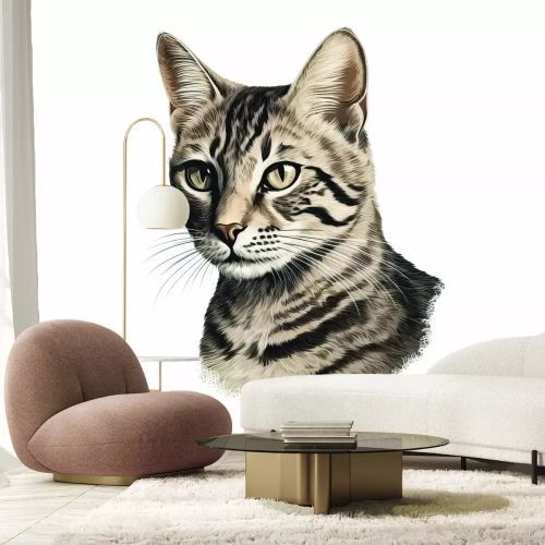 Fototapete Porträt einer Hauskatze