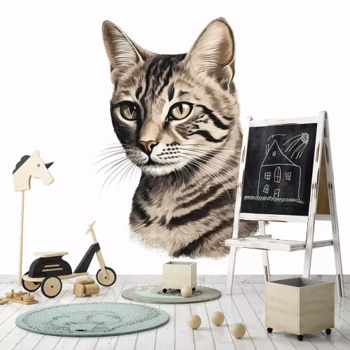 Fototapete Porträt einer Hauskatze