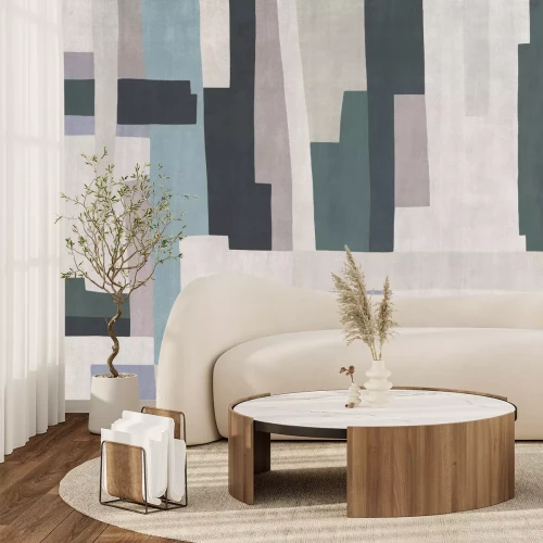 Fototapete Abstrakte Formen im Retro-Stil