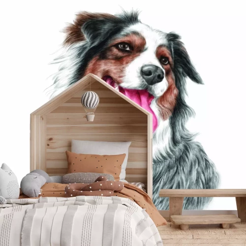 Fototapete Porträt eines lächelnden Schäferhundes