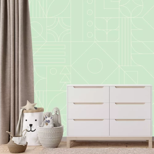 Fototapete Geometrische Formen auf hellem Hintergrund