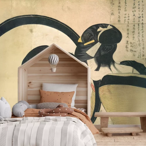 Fototapete Spiegelbild einer Frau aus Japan