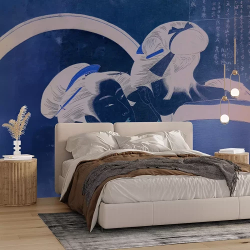 Fototapete Spiegelbild einer Frau aus Japan