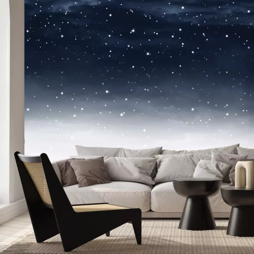 Fototapete Sterne am aquarellierten Nachthimmel