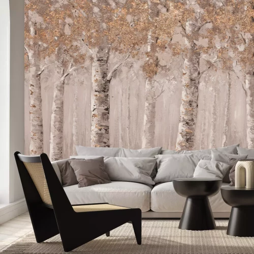 Fototapete Birkenwald in malerischer Szenerie