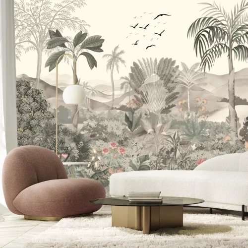 Fototapete Tropischer Dschungel voller grüner Pflanzen