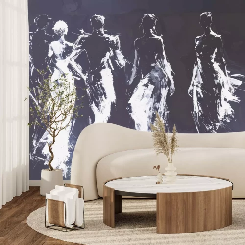 Fototapete Menschliche Figuren in Abstraktion, moderne minimalistische Kunst