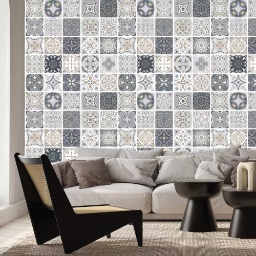 Fototapete Muster der Mosaikfliesen-Imitation