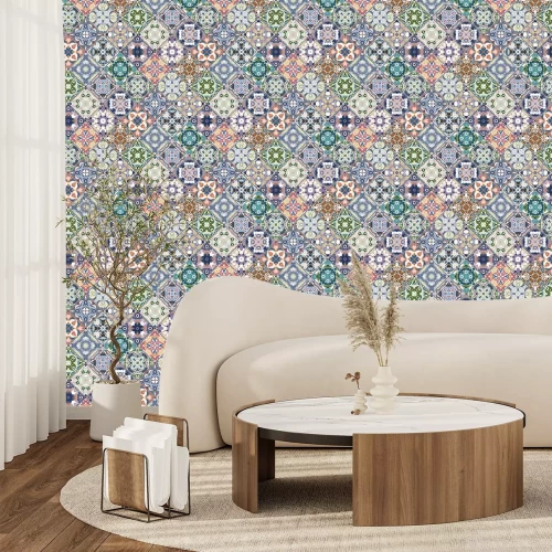 Fototapete Reich verzierter Muster in Fliesenimitation