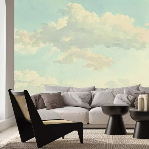 Fototapete Zarte Wolken am blauen Himmel